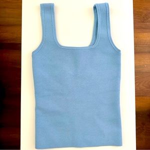 Express contour square neck sweater tank